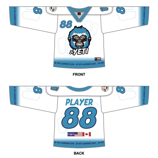 Jr Yeti Box V-Neckline Lacrosse Jersey Thumbnail