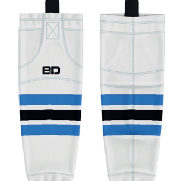 TCK Ice Wolves Hybrid Hockey Socks - White Thumbnail