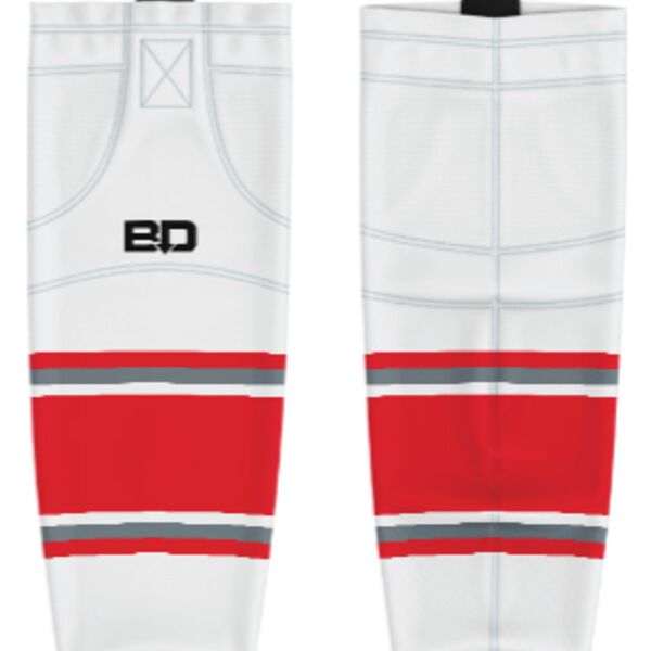 Jr. Inferno-GHC-Sublimated Hockey Socks - A6-White - Adult Thumbnail