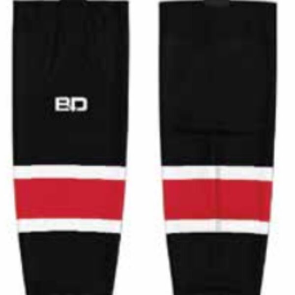 AMHA Sublimated Hockey Socks Black - Youth Thumbnail