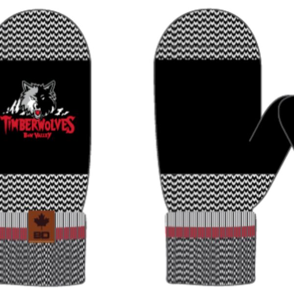 Cochrane Timberwolves Pepper Stripes Mittens Thumbnail