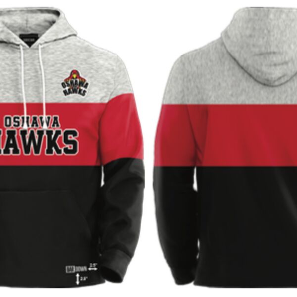 Oshawa OCHL Hawks Tri Colour Block Hoodie Thumbnail